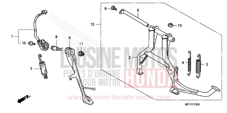 STAENDER von CB1300 Super Bold'or ABS PEARL SUNBEAM WHITE (NHA66KF) von 2010